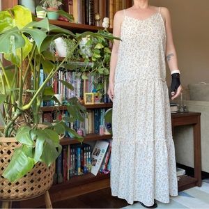 Hayden cream floral maxi tent dress